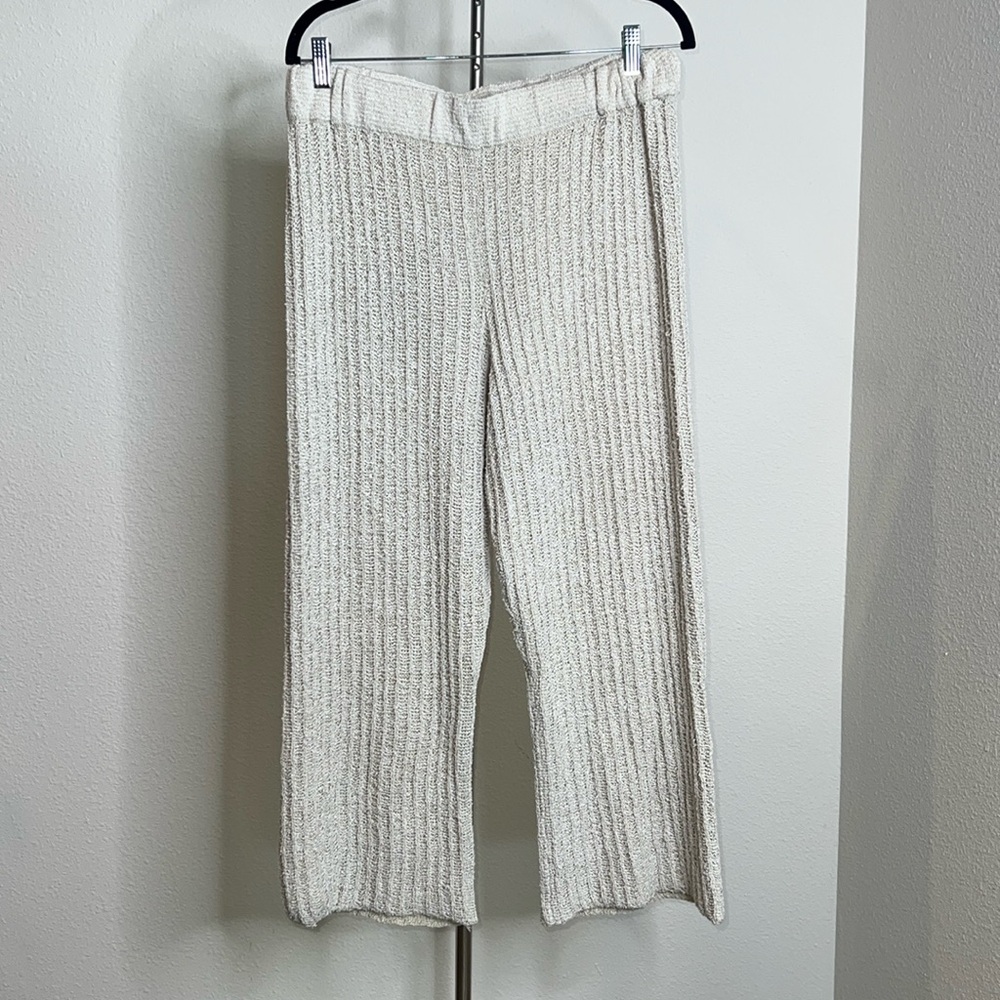 Free People Beach Waffle Knit Wide Leg Pants - Picture 1 of 5